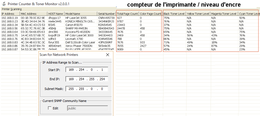 compteur de imprimante