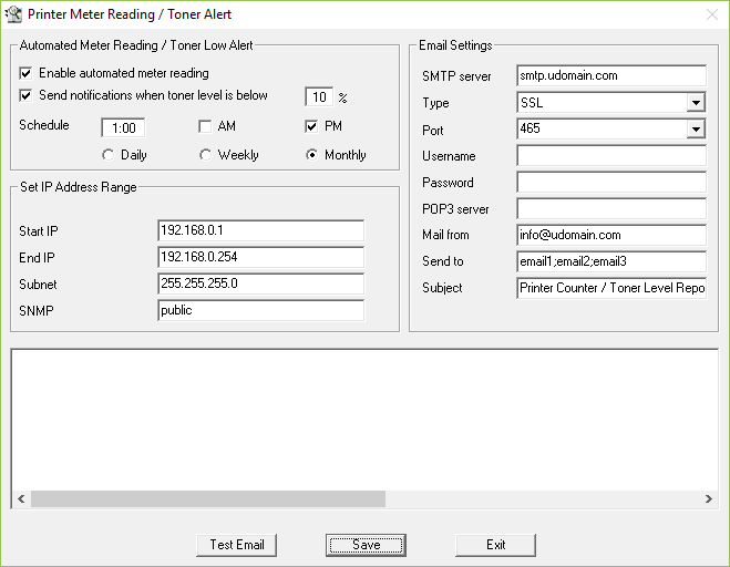 printer counter reading