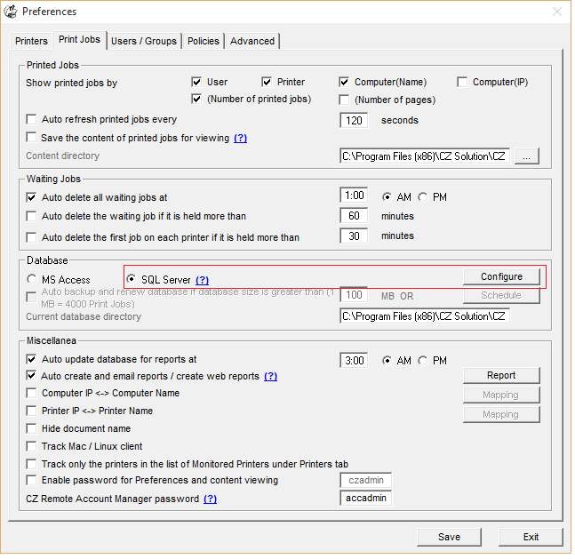 printer manager web